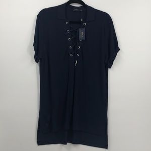 Polo Shirt Dress Cruise Navy Medium
